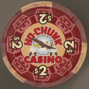 Ho-Chunk Casino Delton Wisconsin 2 Dollar Chip