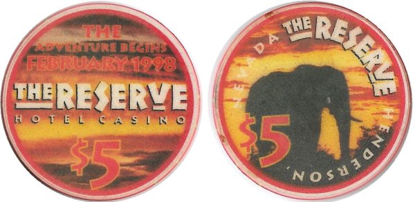 reserve casino 5 dollar chip